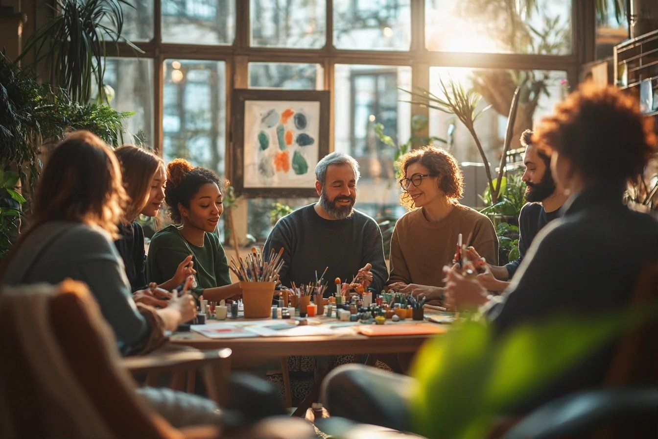 Comment se déroule une séance d’art thérapie en groupe ?
